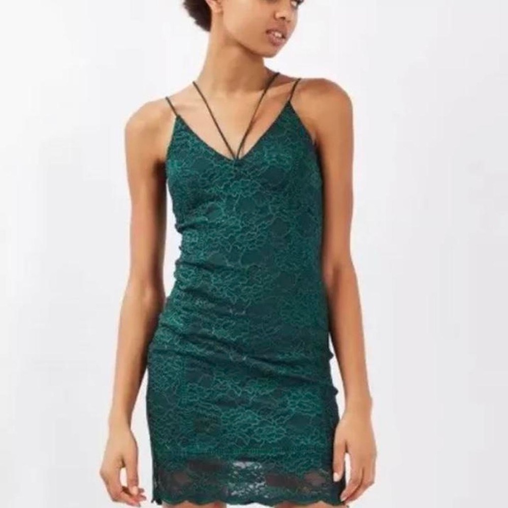 NWT TopShop Forest Green Dress 4